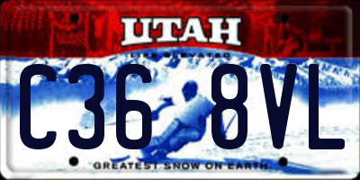 UT license plate C368VL