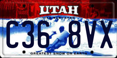 UT license plate C368VX