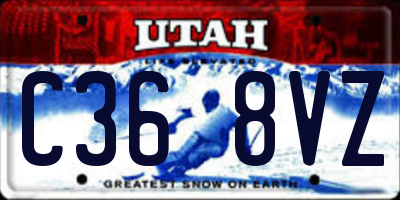 UT license plate C368VZ