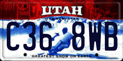 UT license plate C368WB