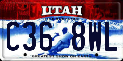 UT license plate C368WL