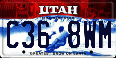 UT license plate C368WM