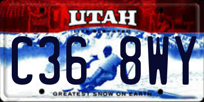 UT license plate C368WY