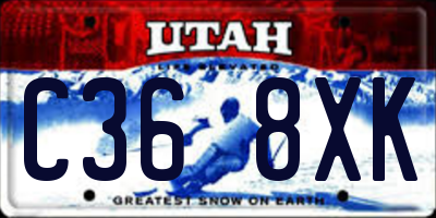 UT license plate C368XK