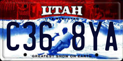 UT license plate C368YA