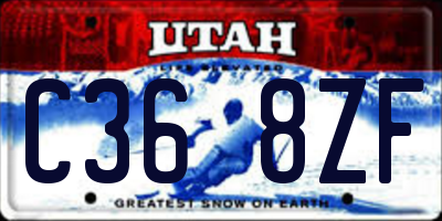 UT license plate C368ZF