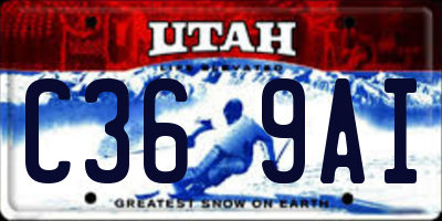 UT license plate C369AI