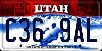 UT license plate C369AL