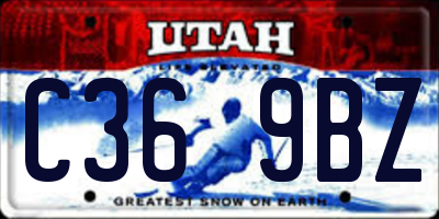 UT license plate C369BZ