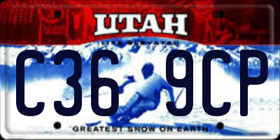 UT license plate C369CP