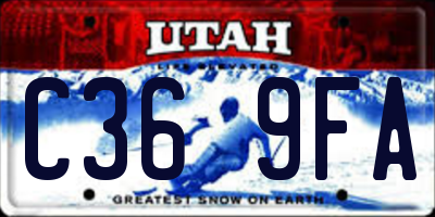 UT license plate C369FA