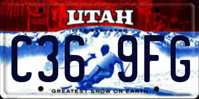 UT license plate C369FG