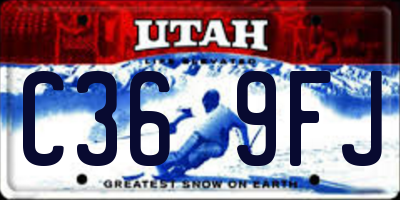 UT license plate C369FJ