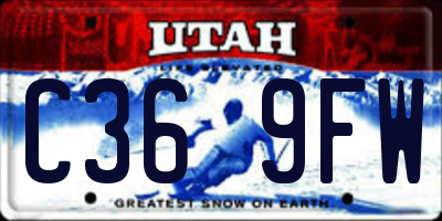 UT license plate C369FW