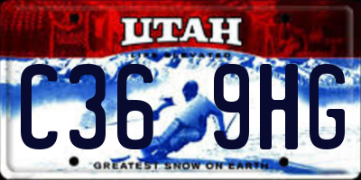 UT license plate C369HG