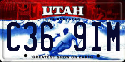 UT license plate C369IM