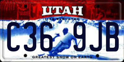 UT license plate C369JB