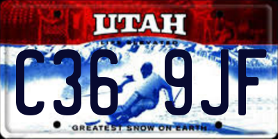 UT license plate C369JF