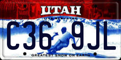UT license plate C369JL