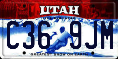 UT license plate C369JM