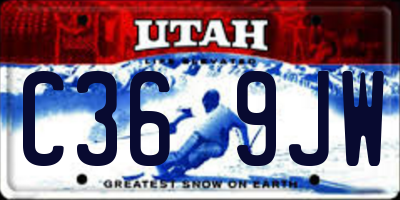 UT license plate C369JW