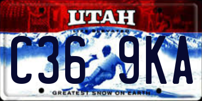 UT license plate C369KA