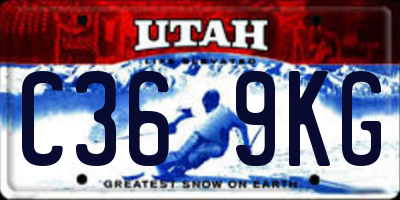 UT license plate C369KG