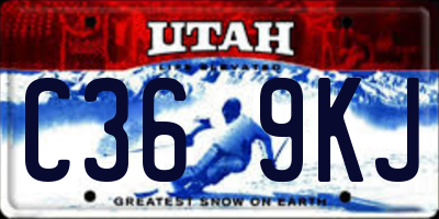 UT license plate C369KJ