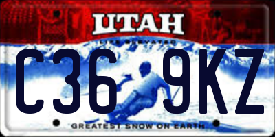 UT license plate C369KZ