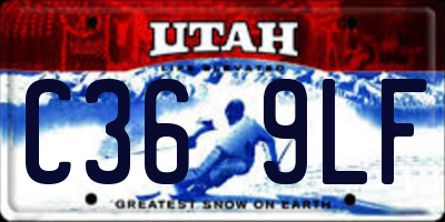 UT license plate C369LF