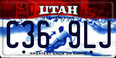 UT license plate C369LJ