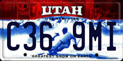 UT license plate C369MI