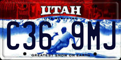 UT license plate C369MJ