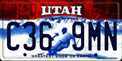UT license plate C369MN