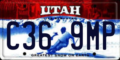 UT license plate C369MP