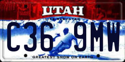 UT license plate C369MW