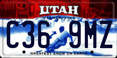 UT license plate C369MZ