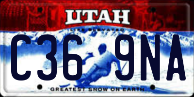 UT license plate C369NA