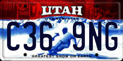 UT license plate C369NG