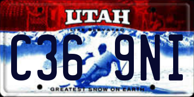 UT license plate C369NI