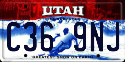 UT license plate C369NJ
