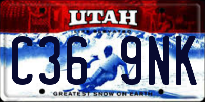 UT license plate C369NK