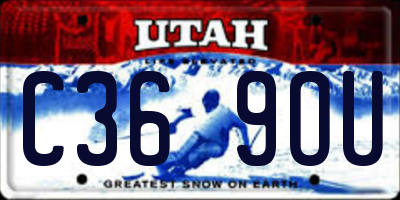 UT license plate C369OU