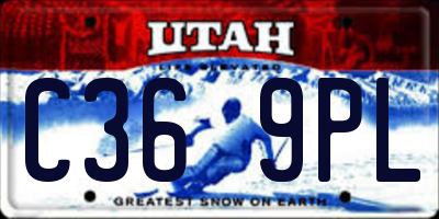 UT license plate C369PL
