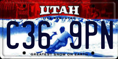 UT license plate C369PN