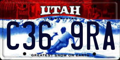 UT license plate C369RA