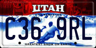 UT license plate C369RL