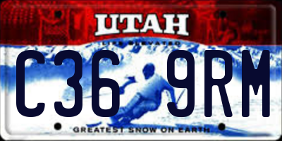UT license plate C369RM