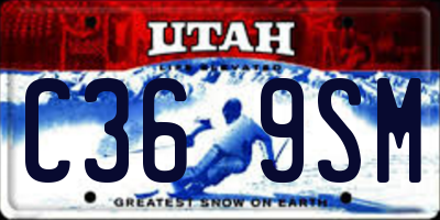 UT license plate C369SM