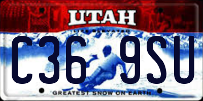 UT license plate C369SU